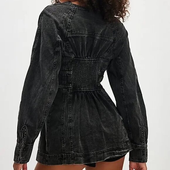 Free People Sunbleached Memory Tunic Shirt. - Picture 2 of 8